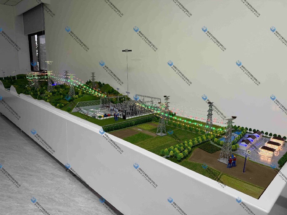 湖南省優藝模型——電力輸送線路施工場景模型、電力輸送沙盤模型